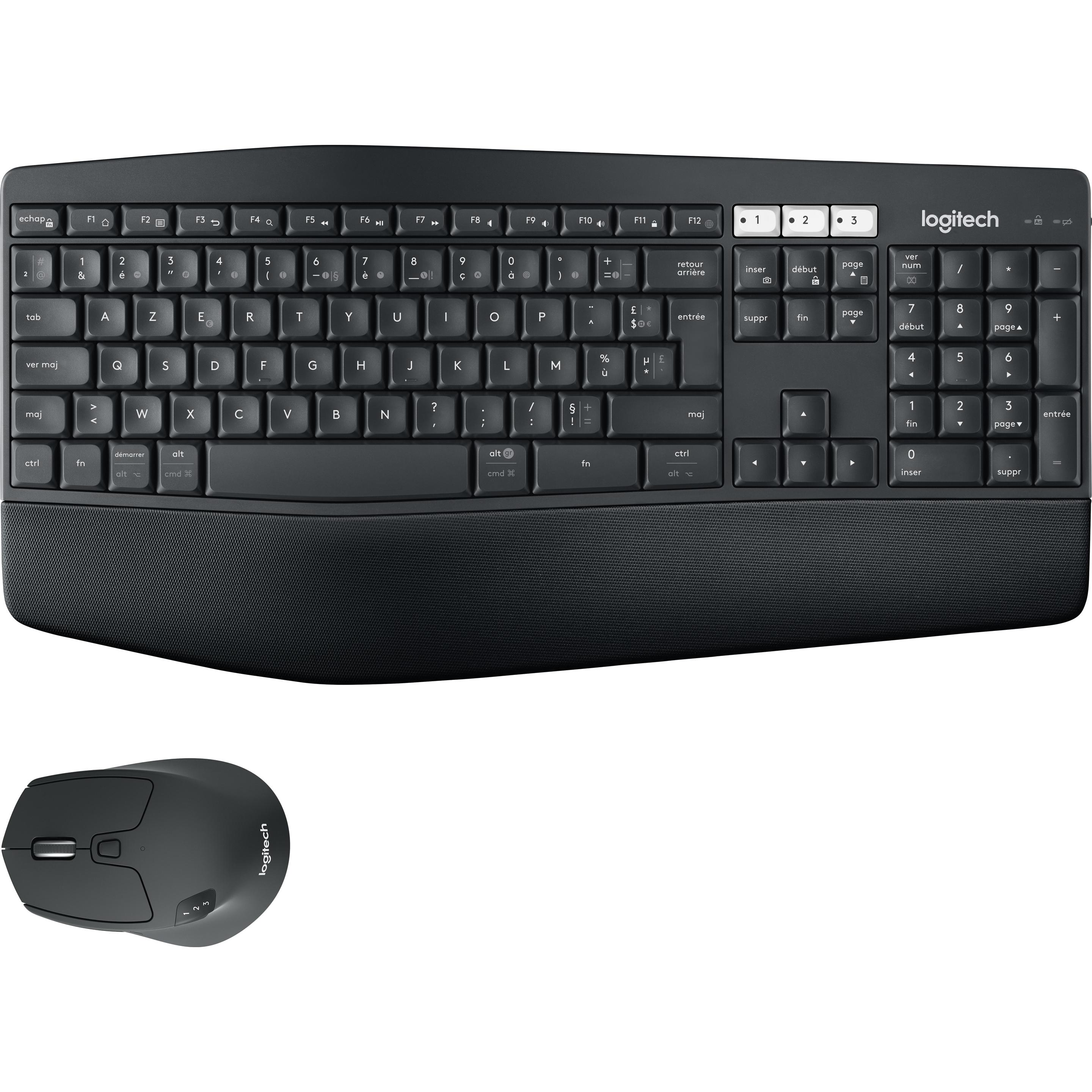 Logitech MK850 (Francese, Senza fili), Tastiera, Nero