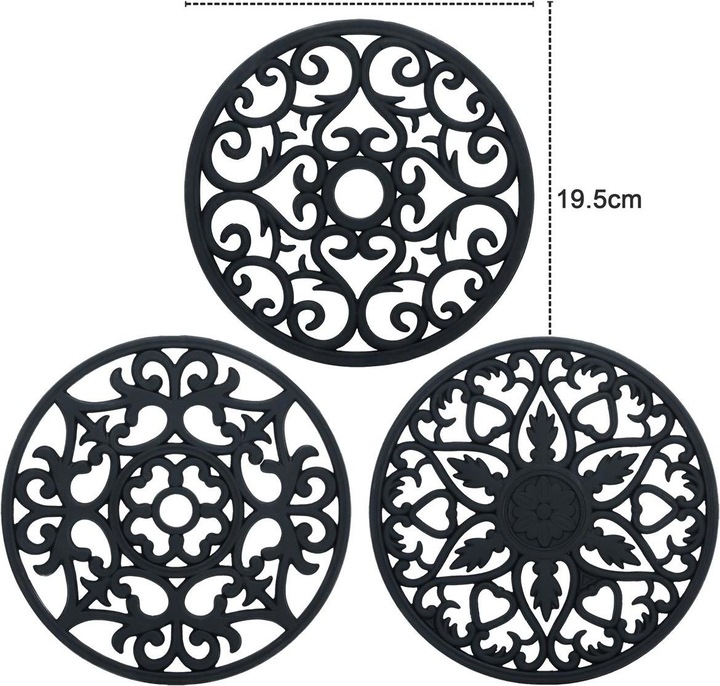 Actual product image Intirilife 3-piece coaster set (3 x, Pan coaster)
