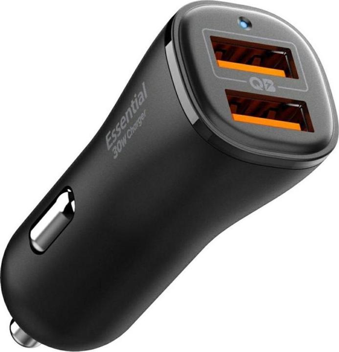 Actual product image Spigen Essential EV302 2-Port 30W Car Charger Black