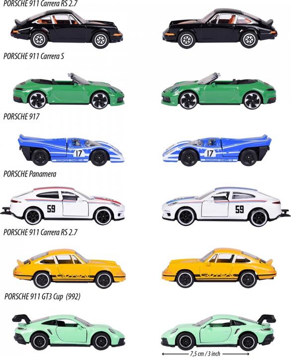 Majorette 212053171 Porsche Edition - Paquete de 5 autos