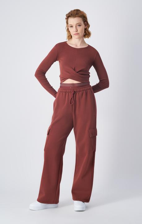 Actual product image Champion Koszulka damska Crewneck Croptop brązowa 117435 MS524 M (M)