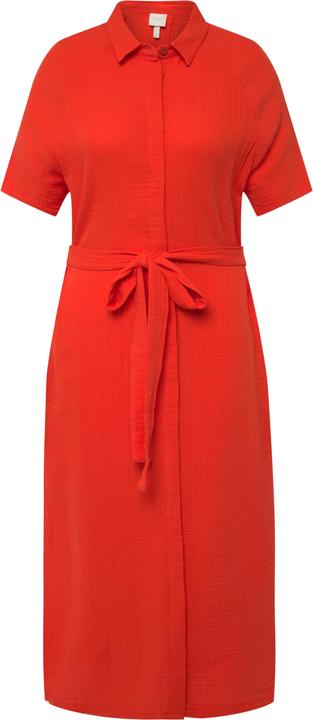 Produktbild Ulla Popken Midikleid, Hemdkragen, Halbarm, Musselin (54)