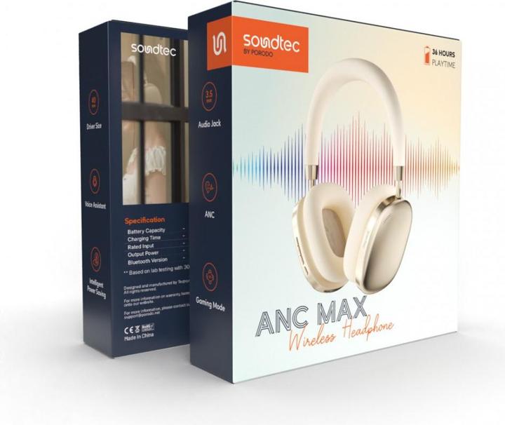 Produktbild Porodo Soundtec AirpodMax ANC Headphones (51 h, Kabellos)