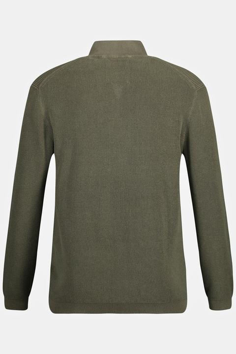 Actual product image JP1880 Half-zip, ribbed knit, half-zip collar, zip (4XL)