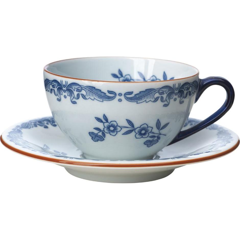 Rörstrand, Tasse, Ostindia Kaffeetasse Ober und Untertasse (400 ml, 1 x)
