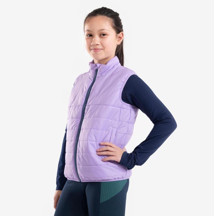 Actual product image Kiprun Children's running jacket 3-in-1 waterproof removable inner jacket - purple (122)