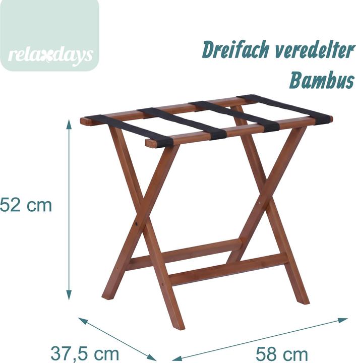 Actual product image Relaxdays case stand (Suitcase rack)