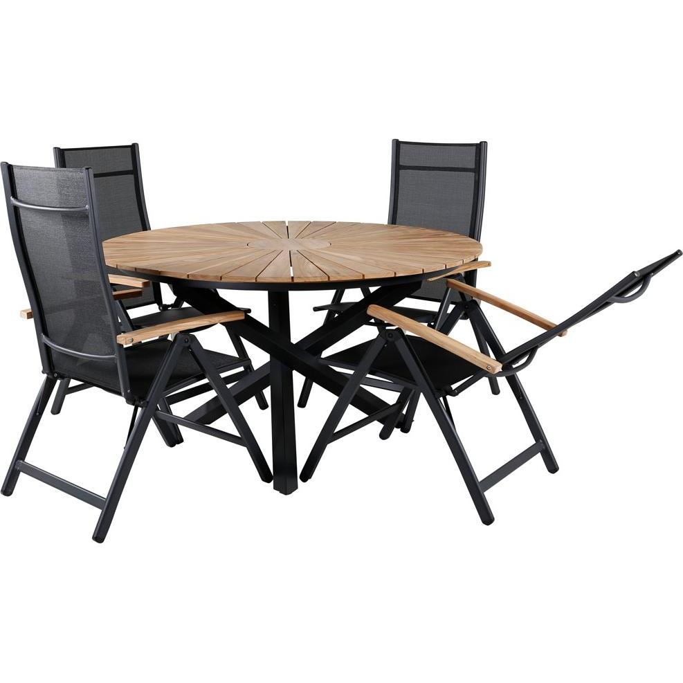 Ebuy24, Gartentisch + Balkontisch, Gartenmöbel-Set Mexico (140 cm)