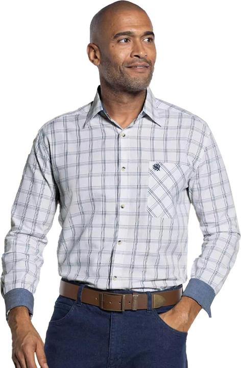 Actual product image Atlas For Men Chequered poplin shirt (L)