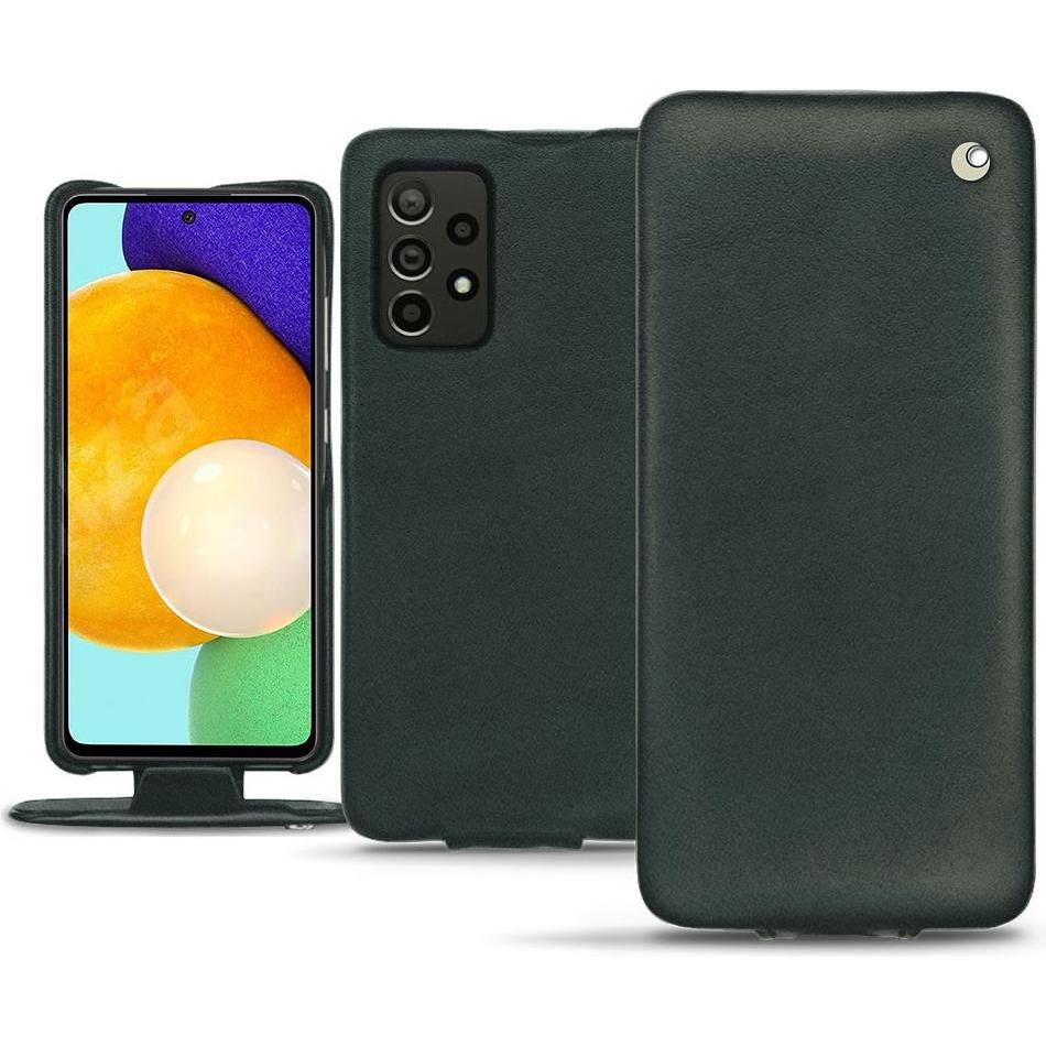 Noreve Lederschutzhülle vertikal (Samsung Galaxy A52), Smartphone Hülle, Blau