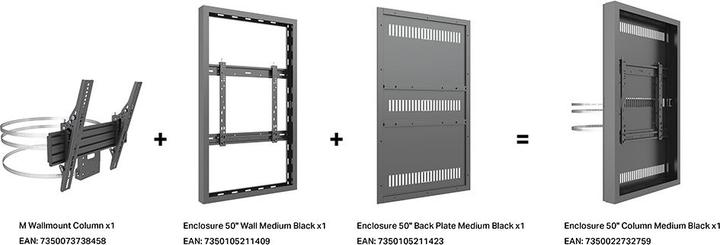 Produktbild Multibrackets Monitor Rahmen, für Säulenmontage, 50"/2766