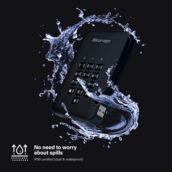 Produktbild iStorage diskAshur² - Festplatte - verschlüsselt - 5 TB - extern (tragbar) (5 TB)