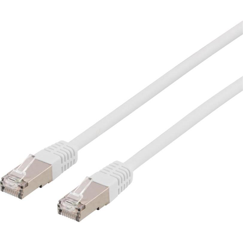 Deltaco patchkabel - 5 m - hvid (CAT6a, 5 m), Netzwerkkabel
