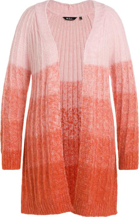 Actual product image Ulla Popken Ombre Stripe Open Front A-line Fit Cardigan Sweater (54)