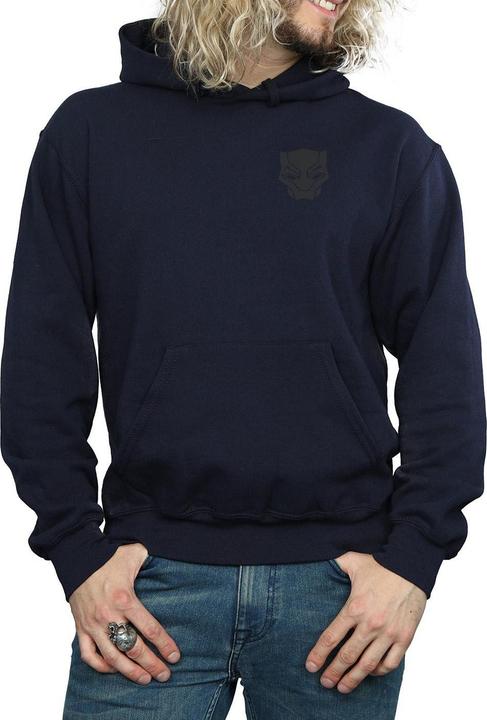 Produktbild Black Panther Schwarz auf Schwarz Brust drucken Hoodie (M)