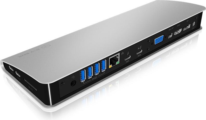 Image du produit Icy Box IB-DK2801-TB3 - Thunderbolt 3 Triple Dock 85W PD (USB-A, Thunderbolt, USB-C, 15 ports)