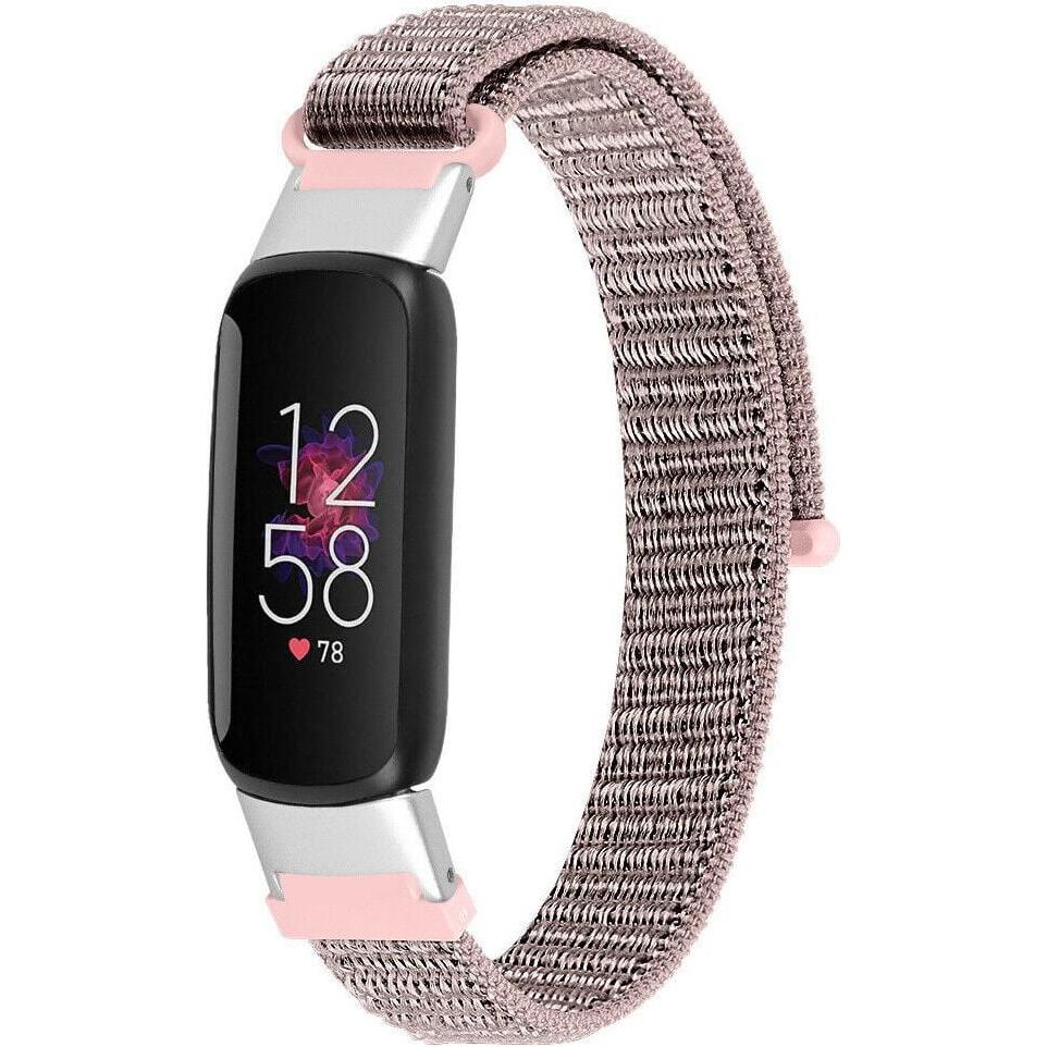 Strap-it Armband (Nylon, Fitbit Luxe), Uhrenarmband, Rosa