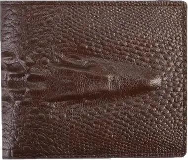 Actual product image Only-Bags.Store Kurze vertikale Krokodilkopfmappe, mit Öl und Wachs gepresst, Vintage-Leder-Clutch, einfarbiges