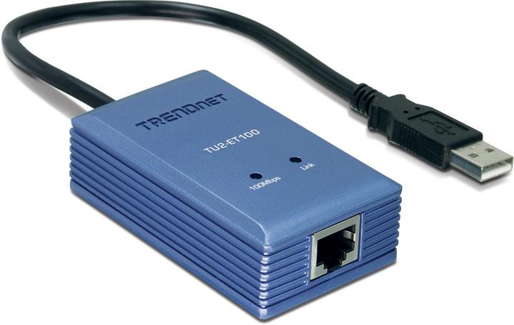 Trendnet TU2-ET100, USB to Fast Ethernet Adapter (USB 2.0, RJ45 (1x))