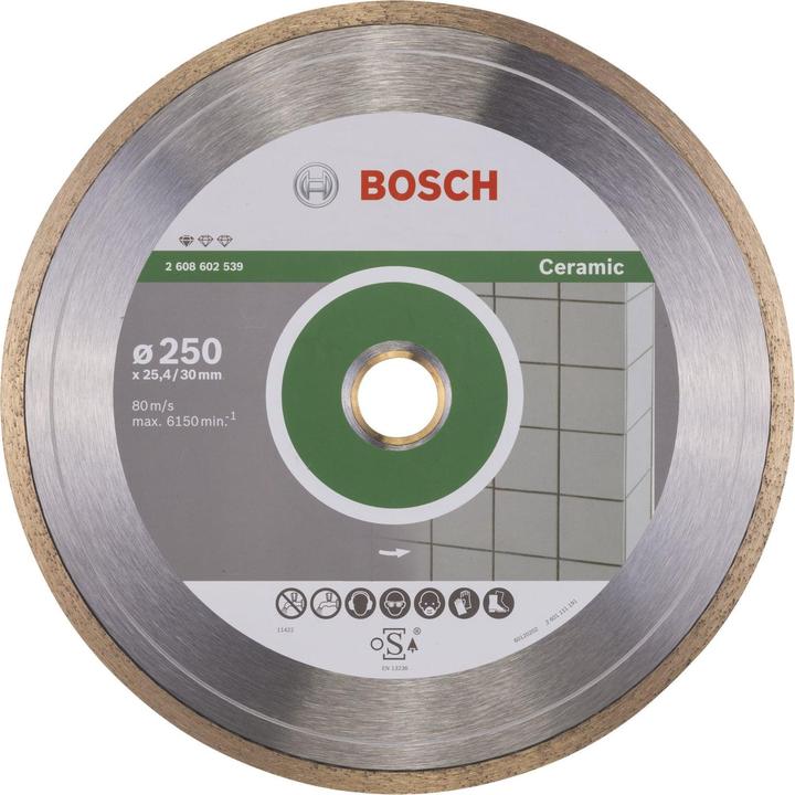 Produktbild Bosch Professional Zubehör Diamanttrennscheibe Standard for Ceramic, 250 x 30 + 25,40 x 1,6 x 7 mm