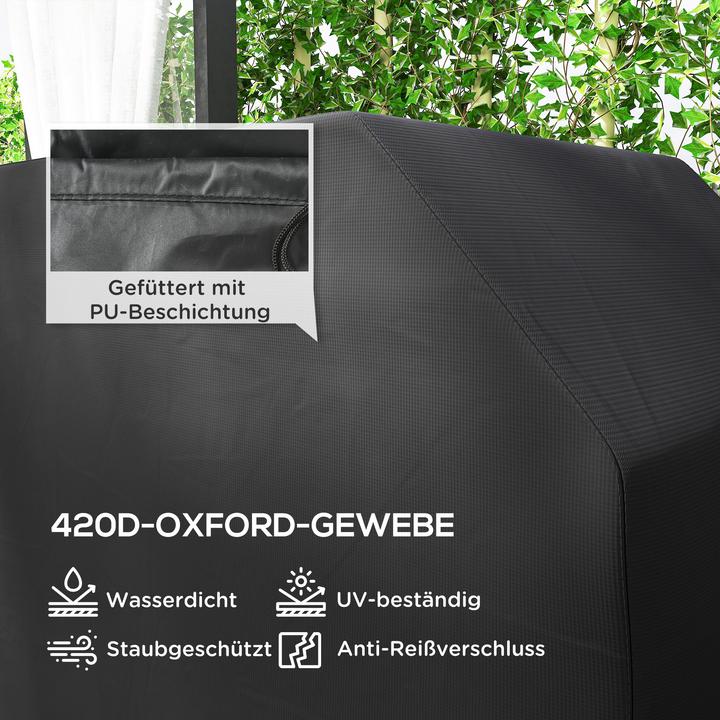 Produktbild Outsunny Grillabdeckung Polyester Schwarz