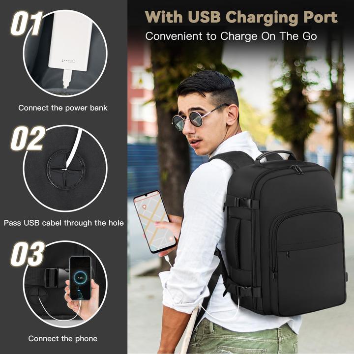 Immagine prodotto Only-Bags.Store Handgepäck Flugzeug Reiserucksack, Handgepäck Rucksack (40 l)