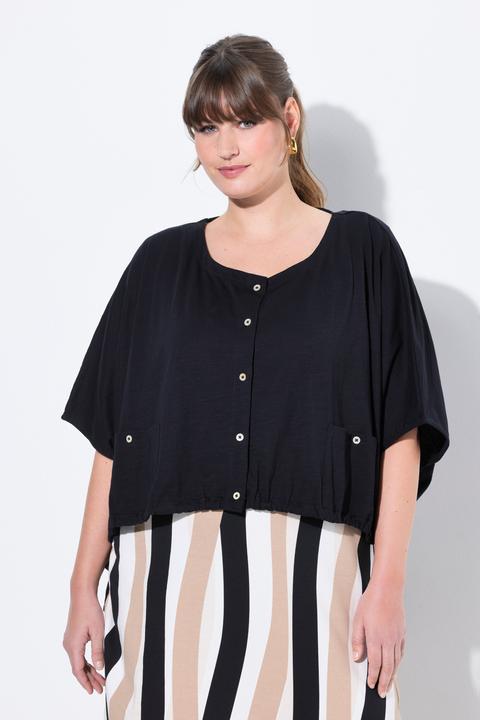 Produktbild Ulla Popken Shirt, Saumband, Rundhals, Halbarm (50, 52)