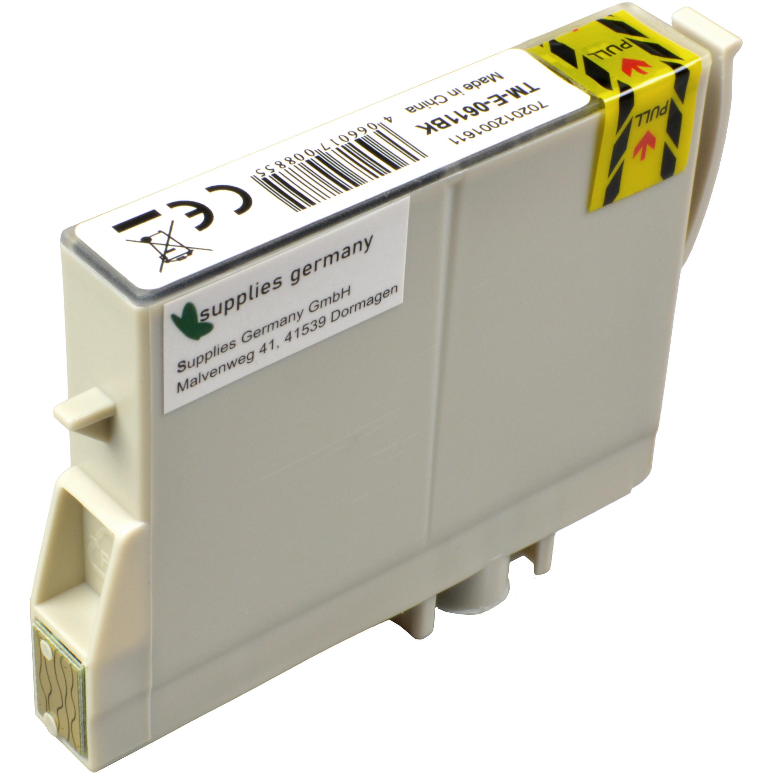 Ampertec, Druckerpatrone, Tinte ersetzt Epson C13T06114010 schwarz (BK)