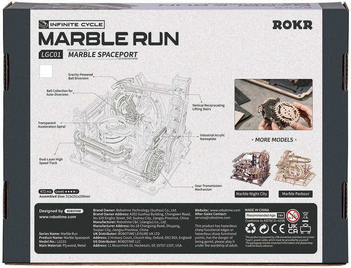 Actual product image Rokr Spaceport marble run