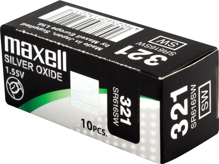 Actual product image Maxell Button cell SR616SW (10 pcs., SR616, 16 mAh)