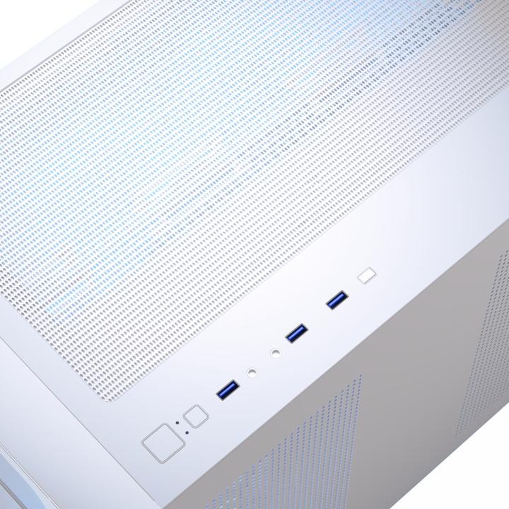 Actual product image AeroCool Geh Midi P300C-G-WT-V1 o.N. Full Tempered Glass (Wh)