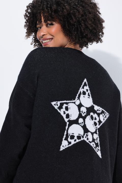 Image du produit Angel of Style Cardigan coupe ouverte, tête de mort motif léopard dans le dos (42, 44)