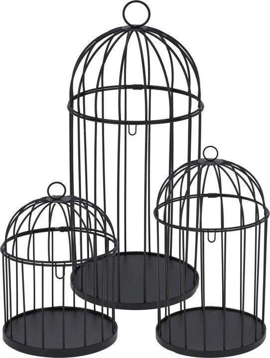 ProGarden Edles Käfig-Deko-Set, 3-teilig aus Metall