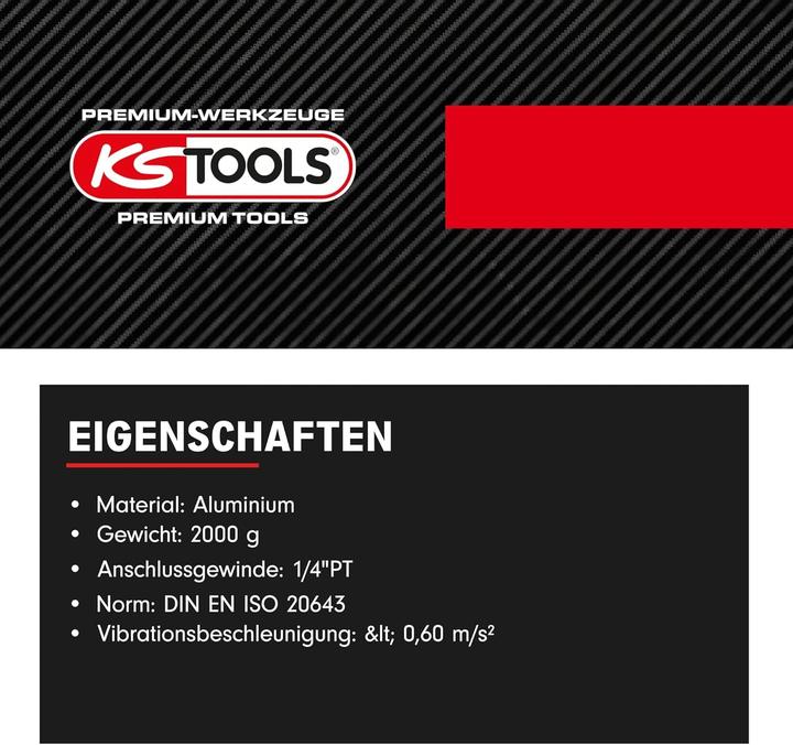 Actual product image KS Tools Druckluft-Blindniet-Pistole, 2,4-3,2-4-4,8-5,6-6,4mm (Nail gun)