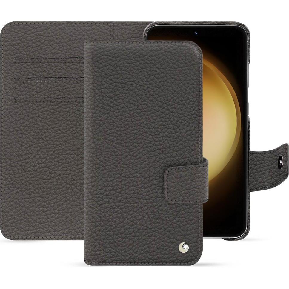 Noreve Lederschutzhülle Samsung Galaxy S23+ (Samsung Galaxy S23+), Smartphone Hülle, Grau