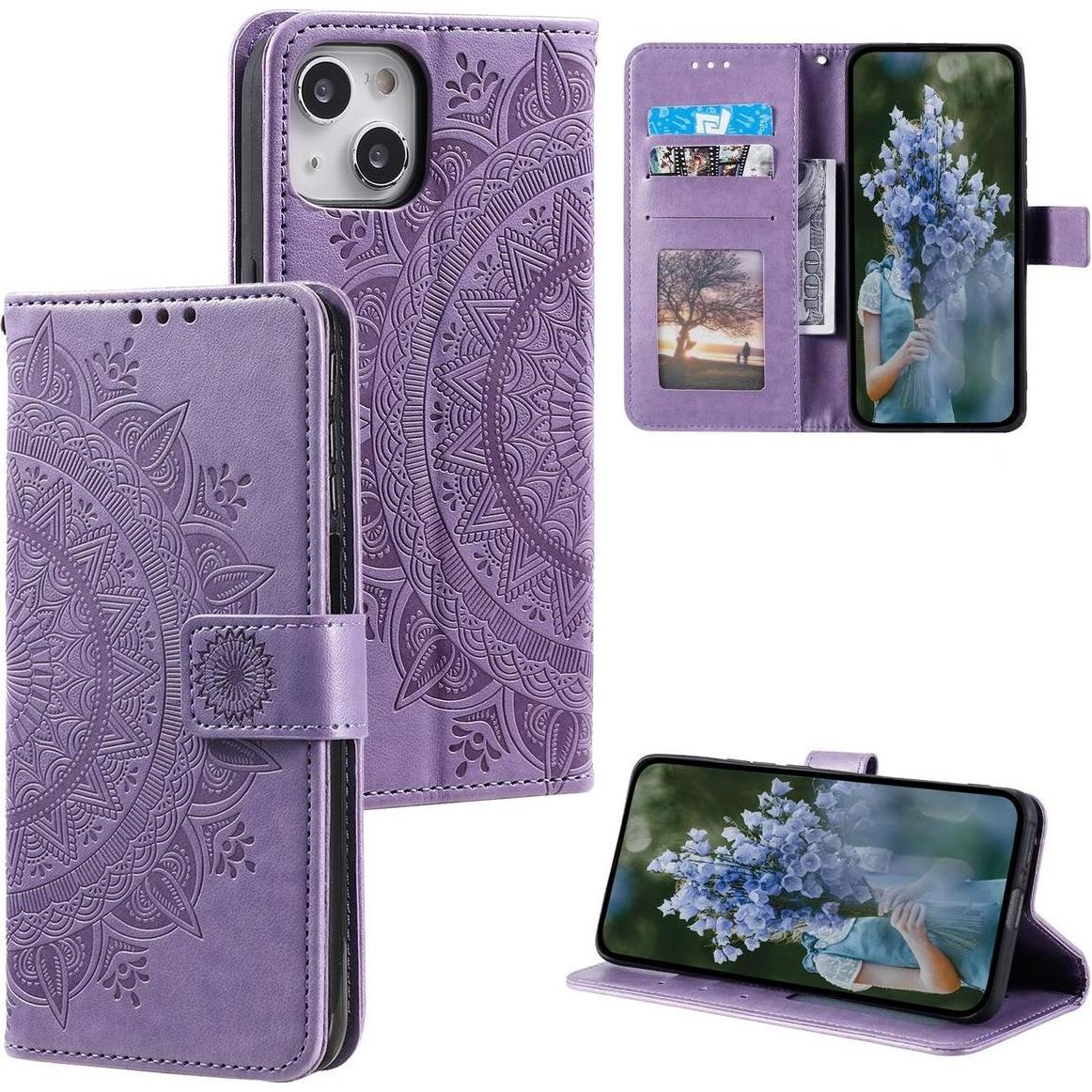 König Design Schutz Handy Hülle für Apple iPhone 15 Plus Case Cover Klapp Tasche Wallet Etuis (Apple iPhone 15 Plus), Sm...