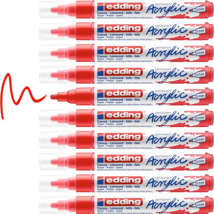Immagine prodotto Edding Marcatore acrilico 5100 (Rosso traffico, 3 mm, 1 x)