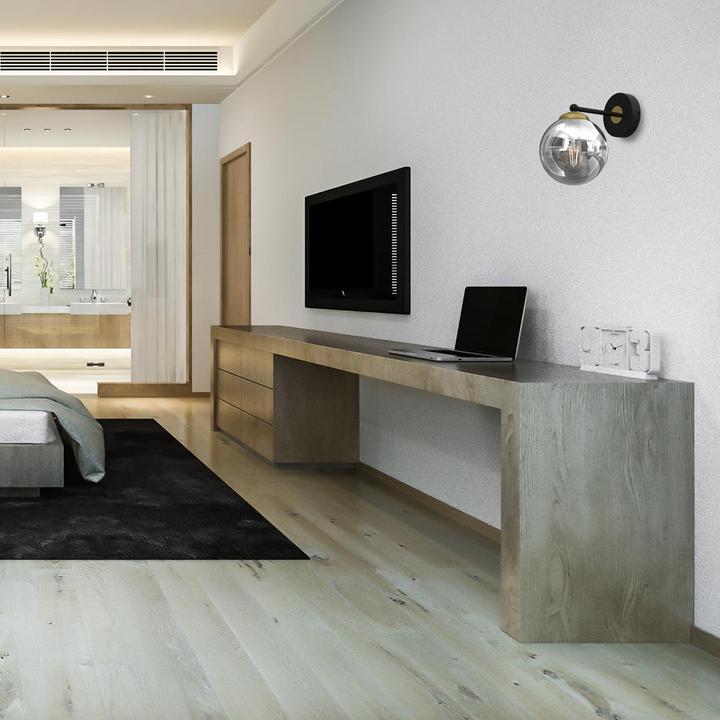 Actual product image Domoletti Wall Light Bursa E14 Black/Gold (21 x 21 cm)