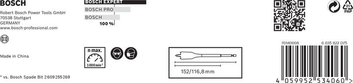 Produktbild Bosch Professional Zubehör EXPERT Self Cut Speed Flachfräsbohrer-Set, 14/16/18/20/22/24 mm, 6-tlg. (24 mm, 20 mm, 14 mm, 16 mm, 22 mm, 18 mm)