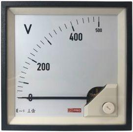 Actual product image RS PRO Analogue Voltmeter AC Analogue Display / 0.01, 92mm, 92mm, 66 (100 A)mm