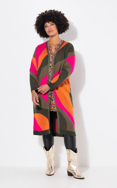 Produktbild Angel of Style Long-Strickjacke, Feinstrick, Colormuster, offene Form (58)