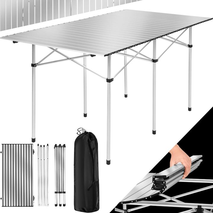 Actual product image tectake Camping folding table