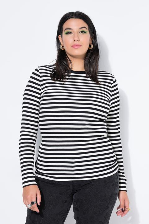 Produktbild Studio Untold Shirt, Slim Shape, Ringel, Rippjersey, Langarm (54)