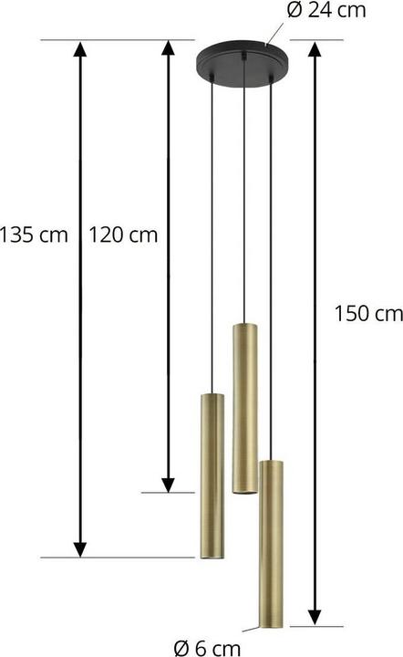 Produktbild Lindby Joffrey Cluster Pendelleuchte Brass (GU10)