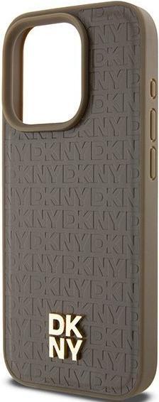 Actual product image DKNY DKHMP14XPSHRPSW iPhone 14 Pro Max 6.7" brązowy/brown hardcase Leather Pattern Metal Logo MagSaf (Apple iPhone 14 Pro Max)