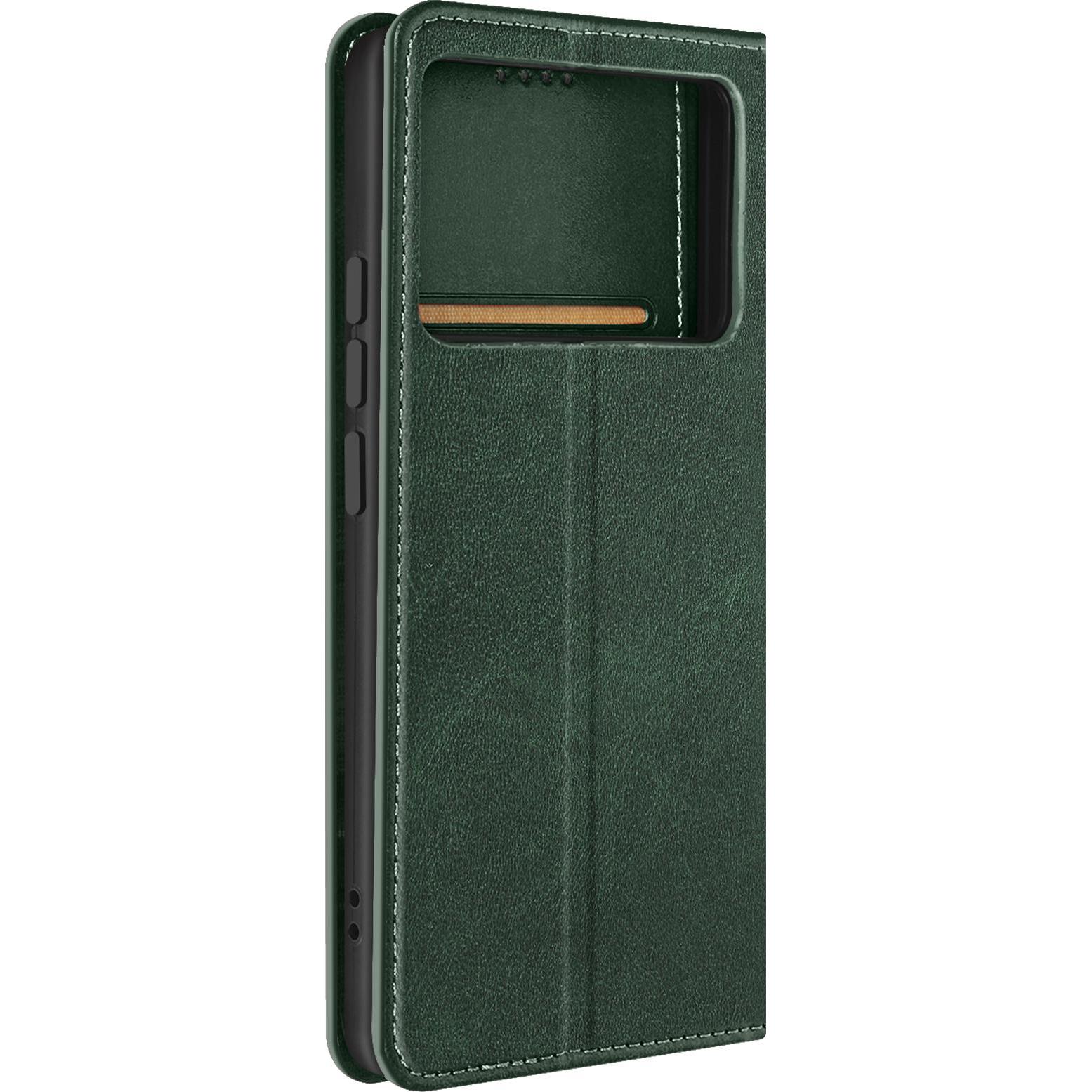 Thumbnail - Avizar Leather Calf Cover Series (Xiaomi Poco X6 Pro), Smartphone Hülle, Grün