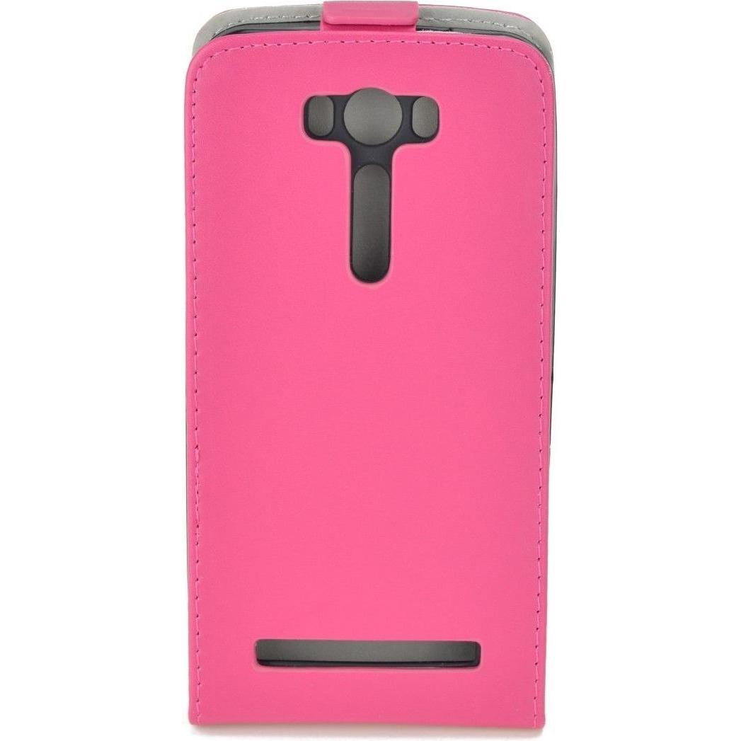 Thumbnail - König Design Flip Schutz Hülle Asus Zenfone 2 Laser (5,0 Zoll) Pink Leder Imitat Slim Flex (Asus ZenFone 2 Laser), Smart...