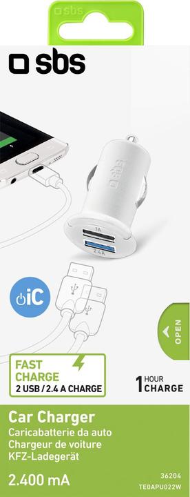 Actual product image SBS 2400 mAh Car Charger