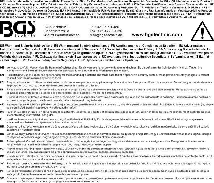 Immagine prodotto BGS Chiave a zampa di gallo 12,5 mm (1/2") 30 mm (30 mm)