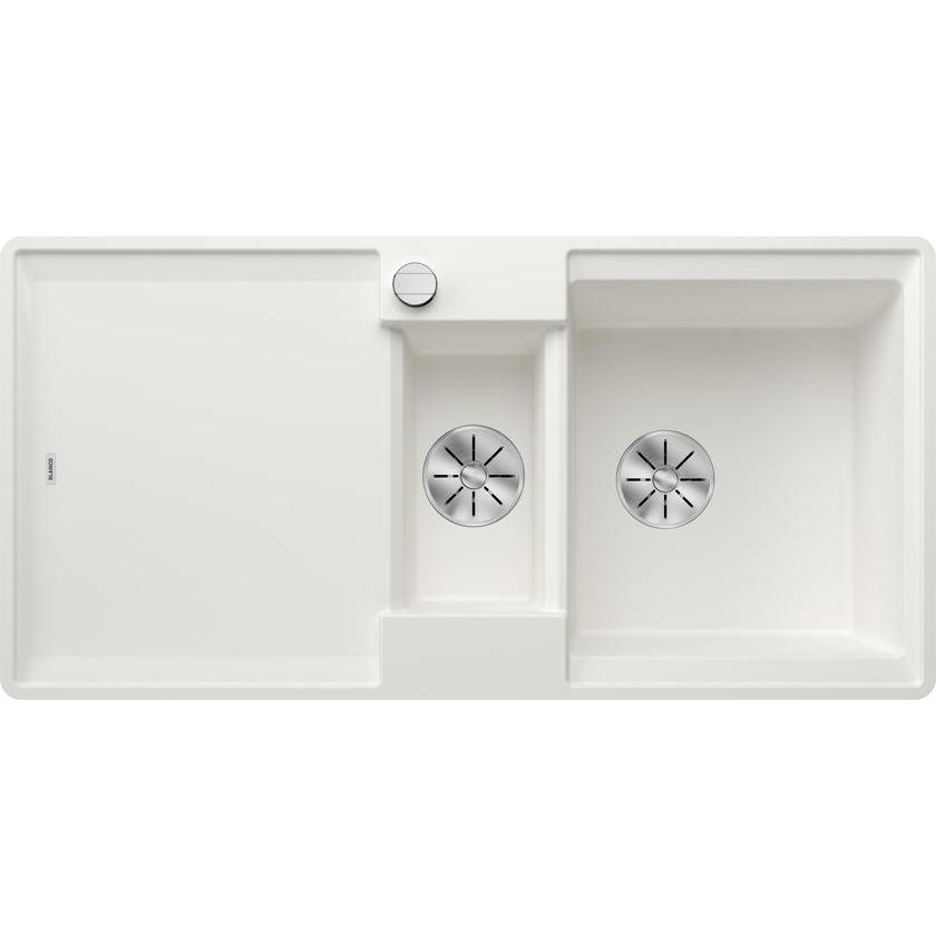 Blanco, Spülbecken, ADIRA 6 S-F SILGRANIT weiss Einbauart: Flächenbündig reversibel mit Ablauffernbedienun (99 cm, 49 cm...